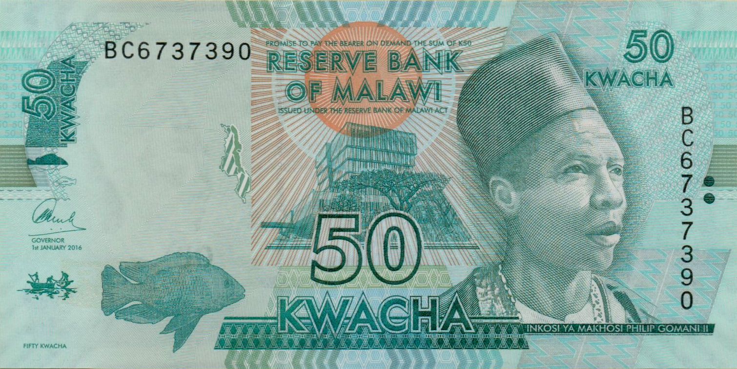 Malawi 50 2016 UNC P-64/c